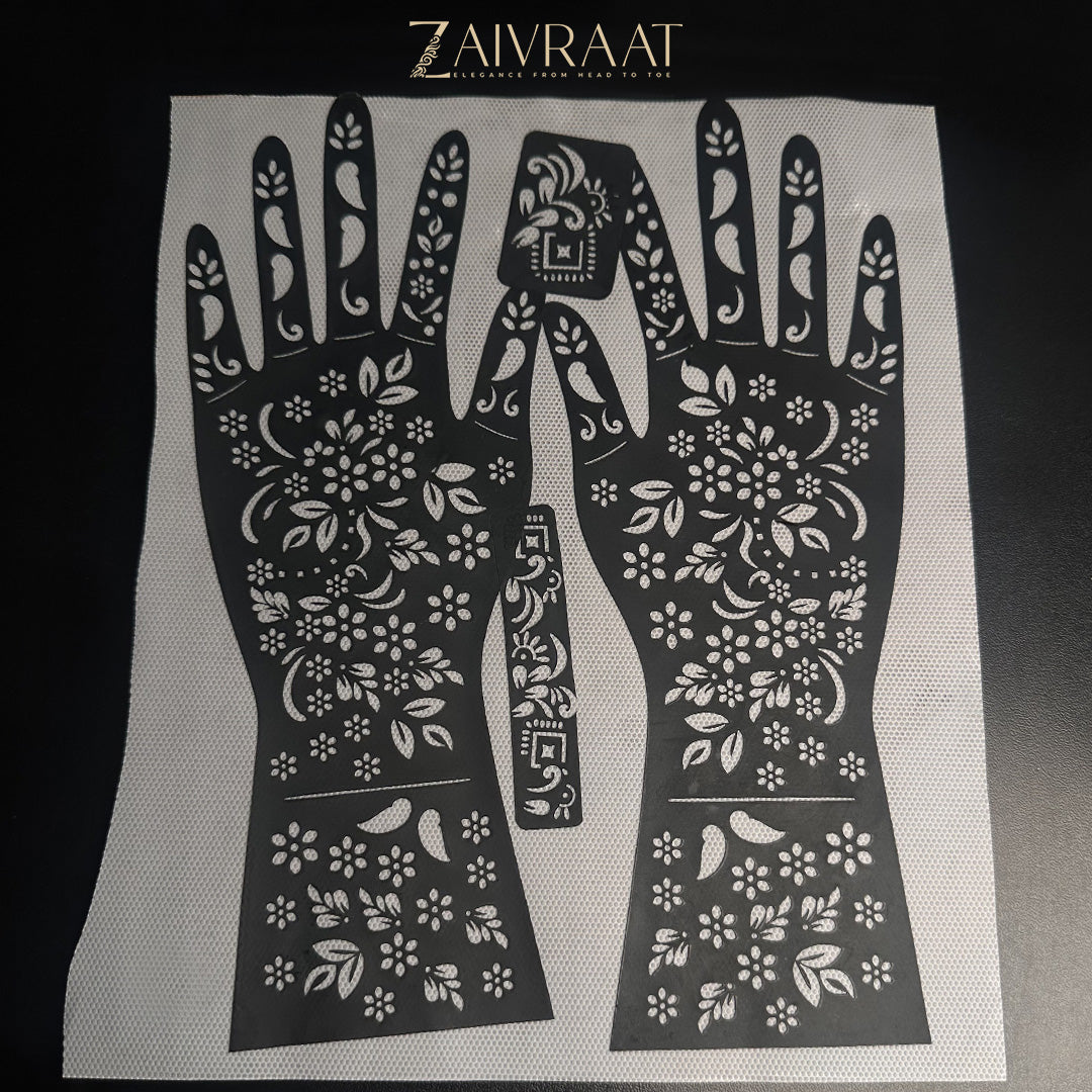 Mehndi stencil design 10