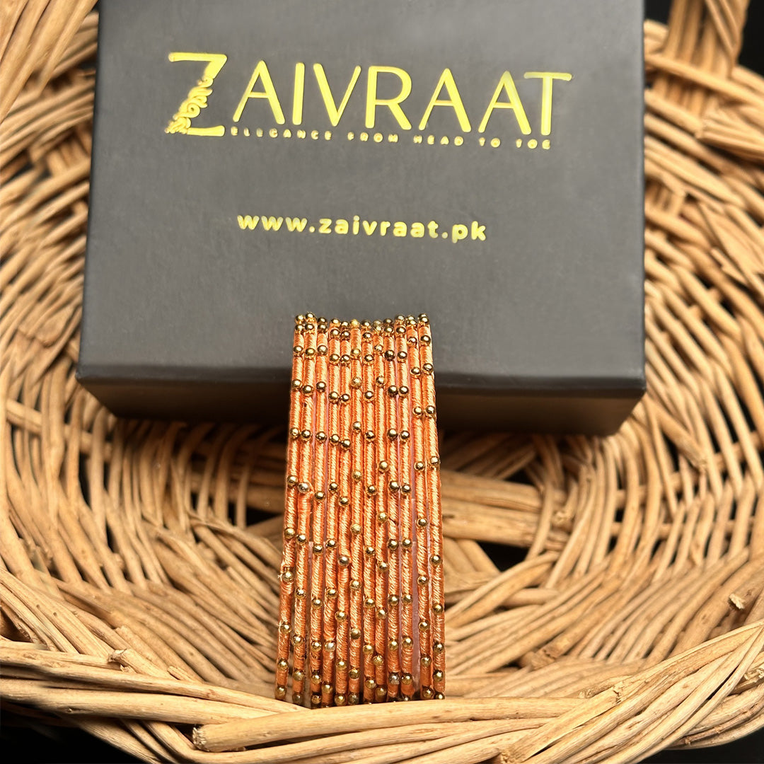 Dotted Resham - (Peach)