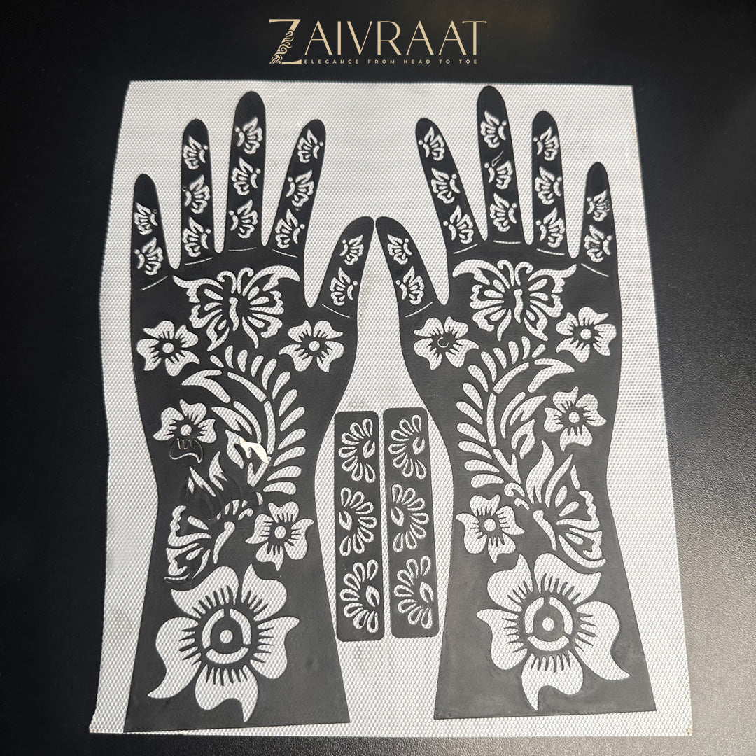 Mehndi stencil design 9