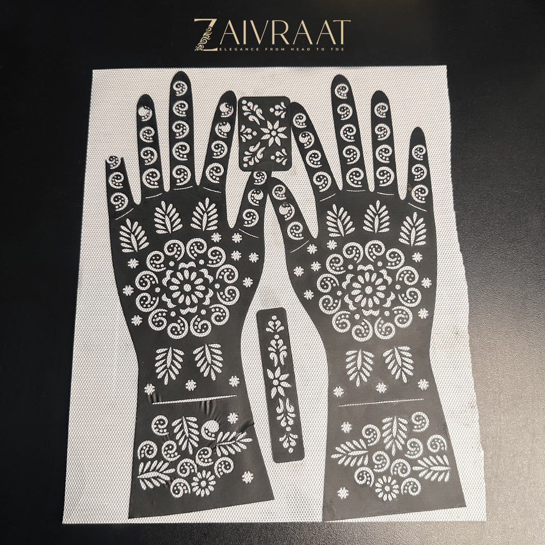 Mehndi stencil design 7