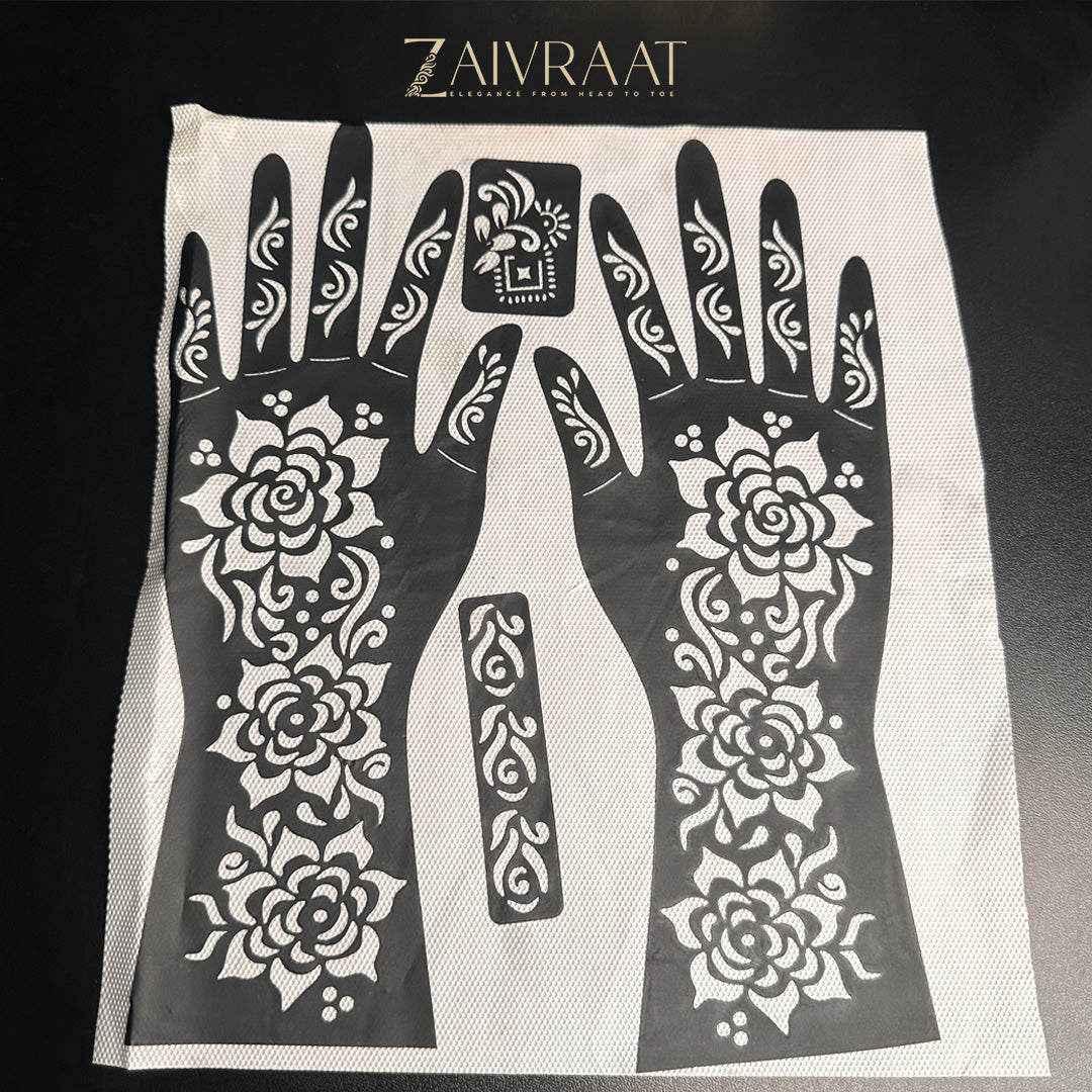 Mehndi stencil design 6