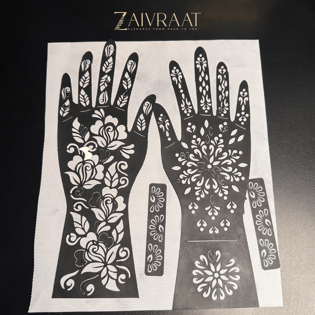 Mehndi stencil design 3