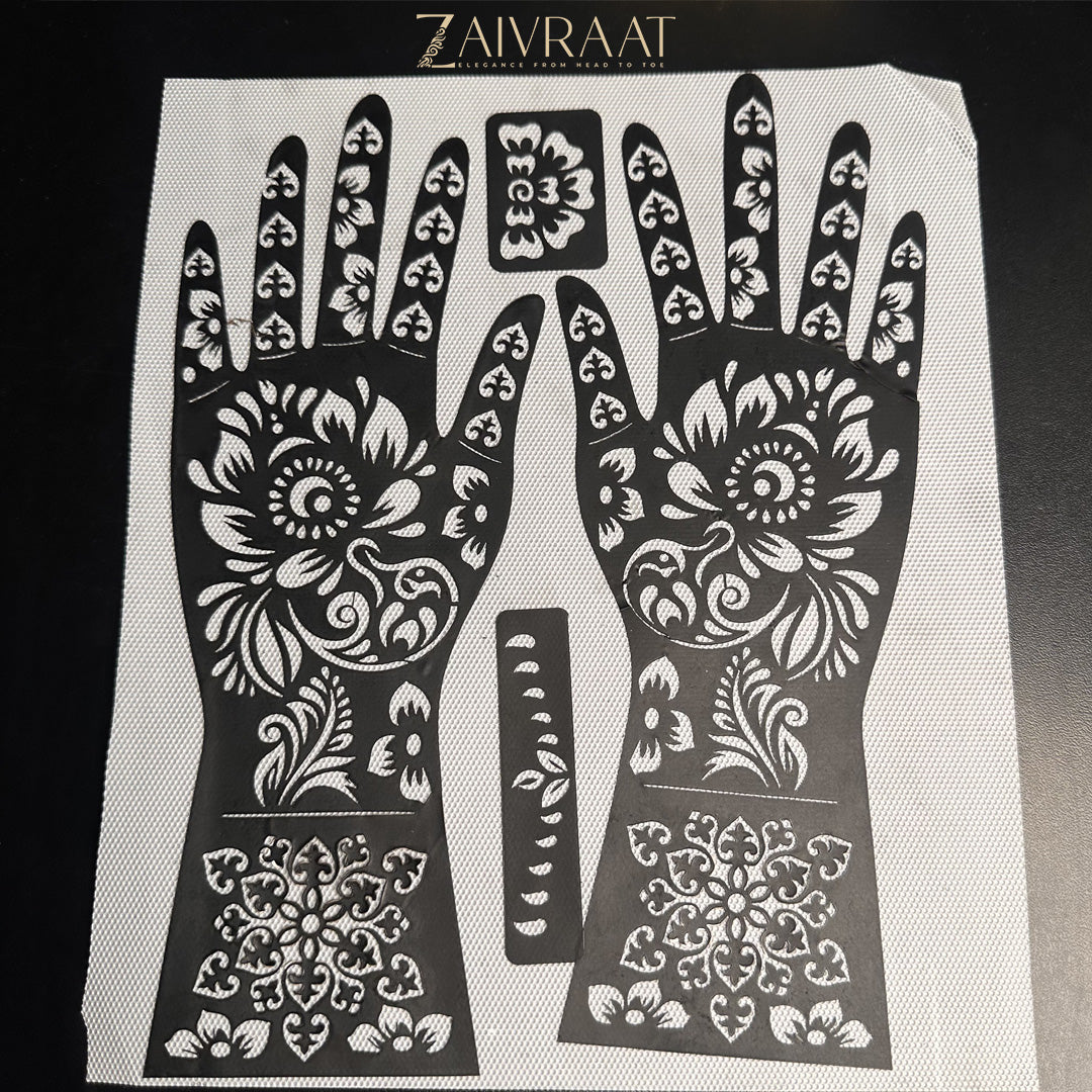 Mehndi stencil design 4