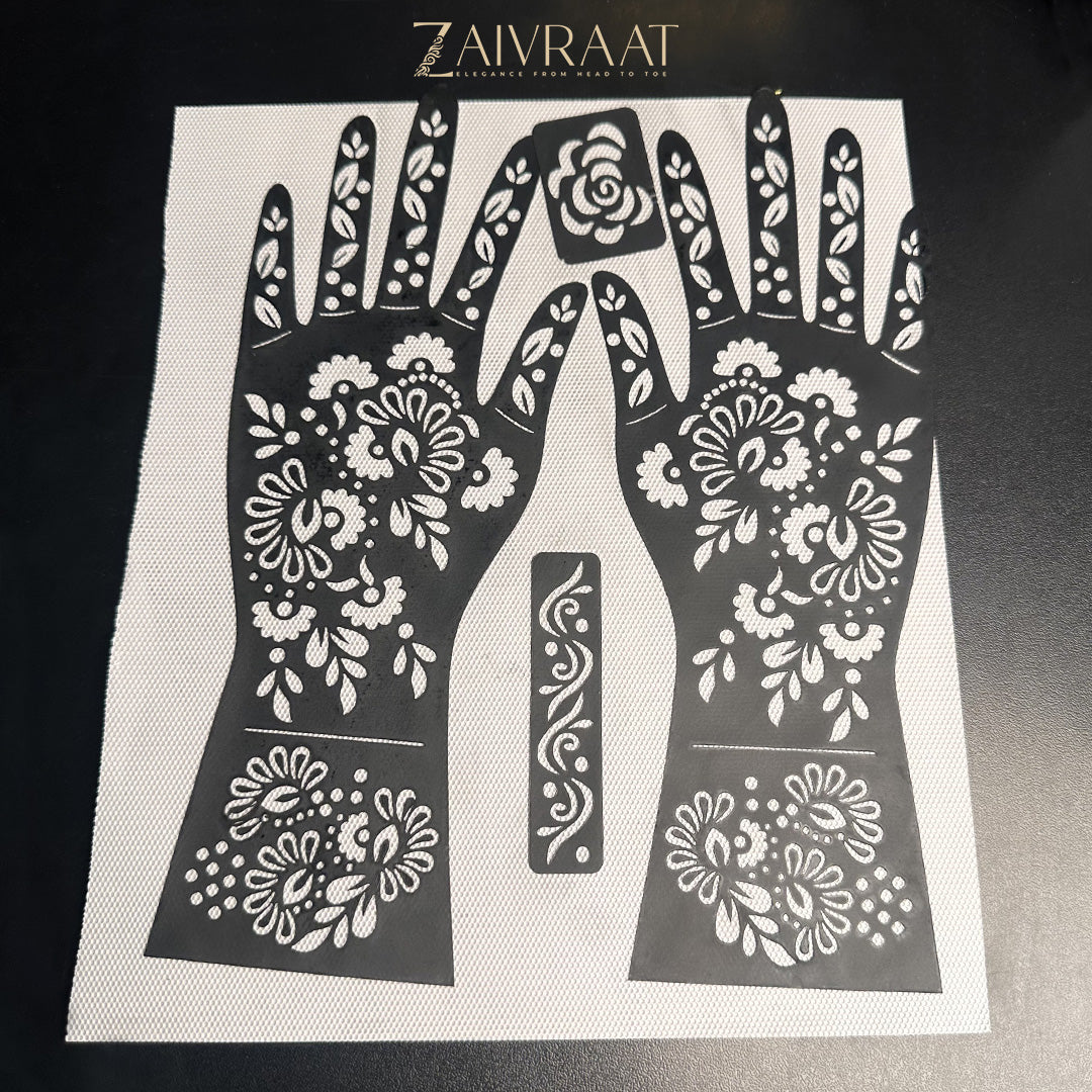 Mehndi stencil design 2