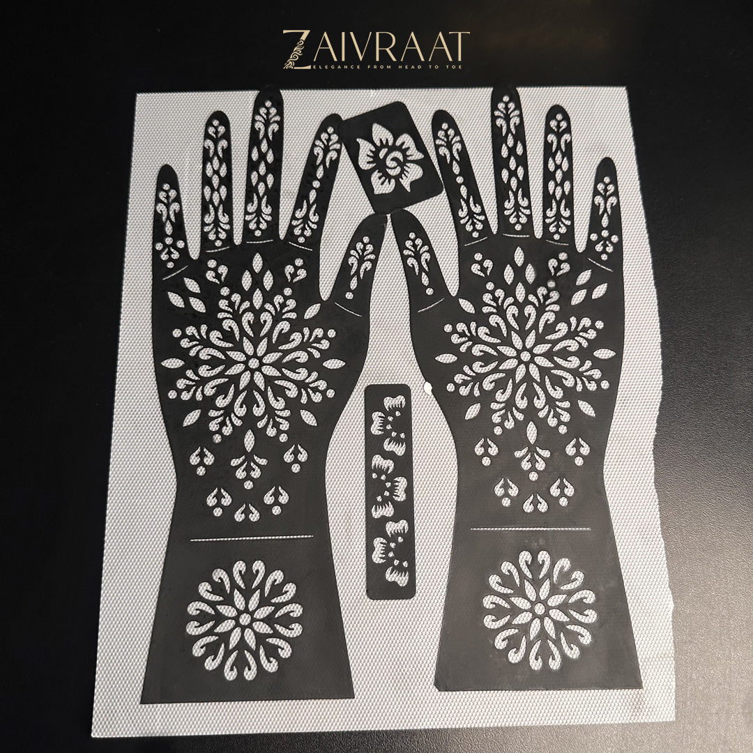 Mehndi stencil design 1