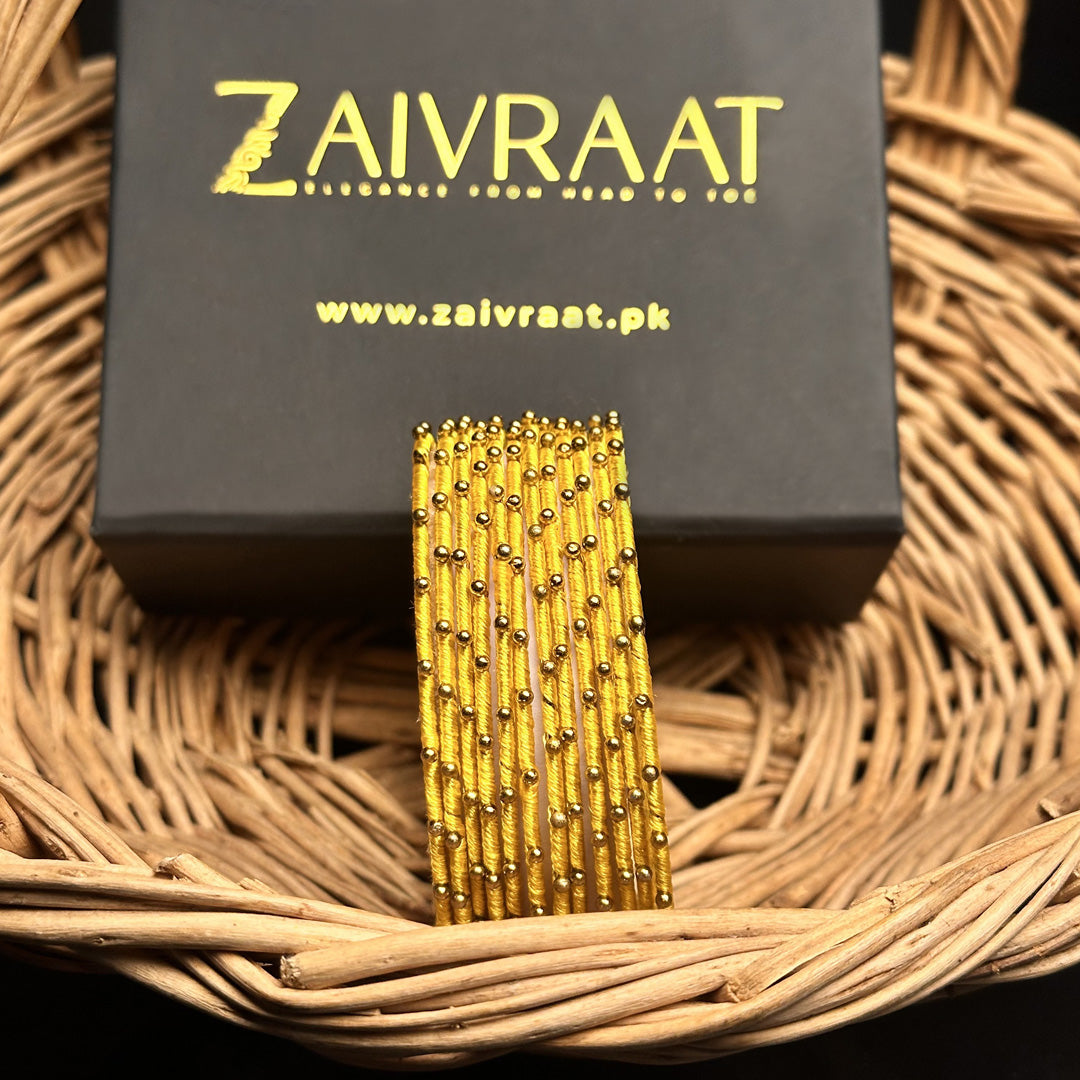 Dotted Resham -  (Yellow)