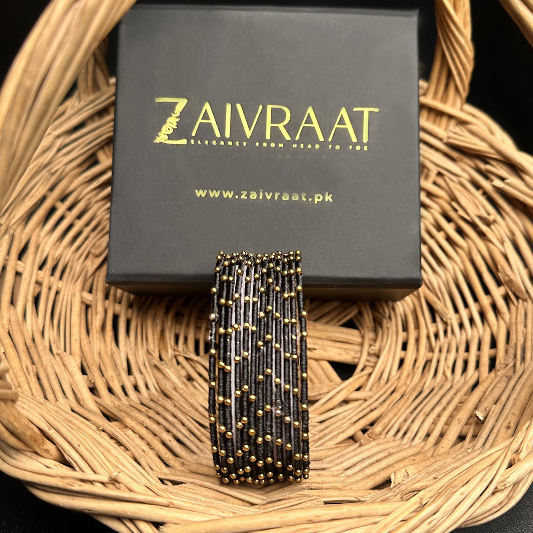 Dotted Resham -   (Black)