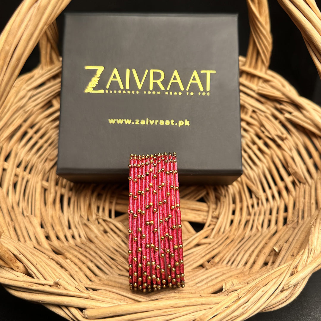 Dotted Resham - (Pink)