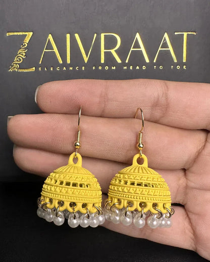 Mehrab - Yellow Pearl Jhumki - Zaivraat
