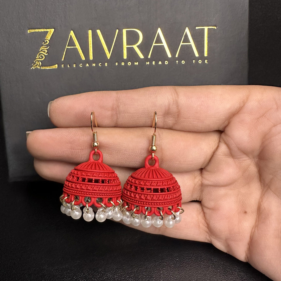 Mehrab - Red Pearl Jhumki