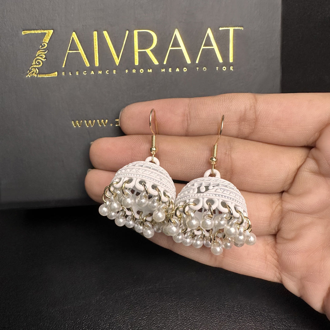 Mehrab - White Pearl Jhumki