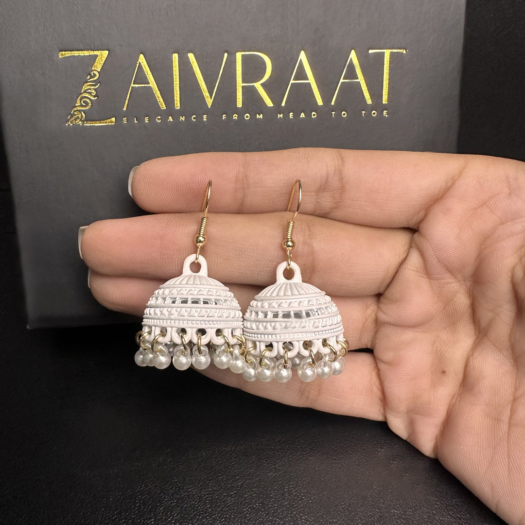 Mehrab - White Pearl Jhumki