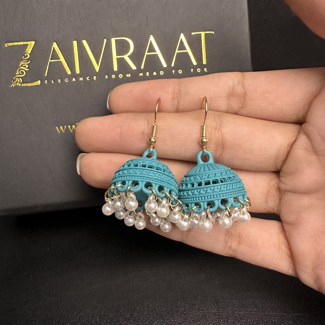 Mehrab - Teal Pearl Jhumki