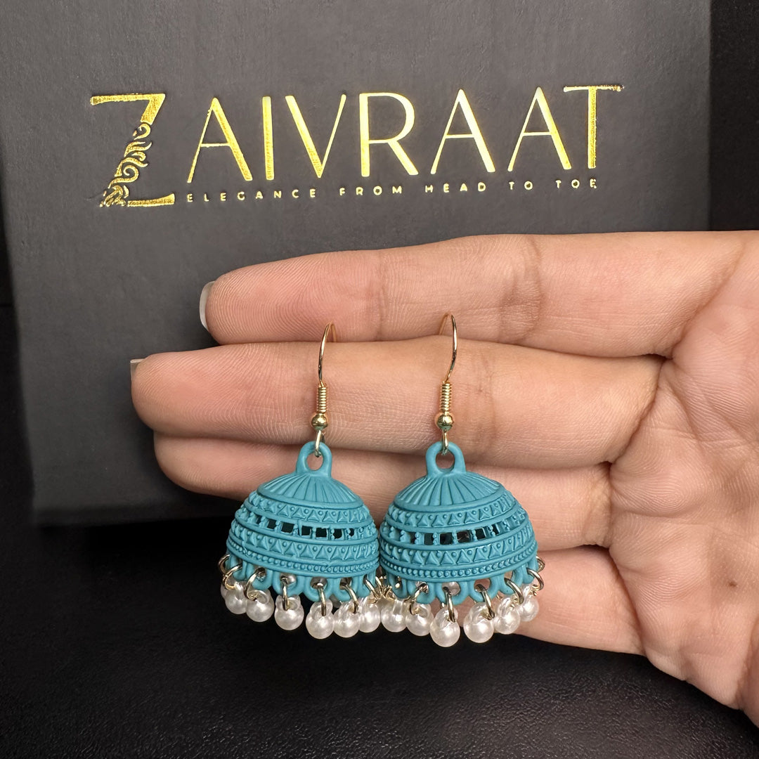 Mehrab - Teal Pearl Jhumki