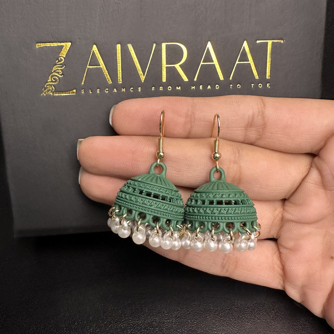 Mehrab - Green Pearl Jhumki