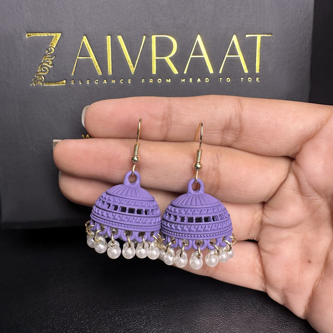 Mehrab - Lilac Pearl Jhumki