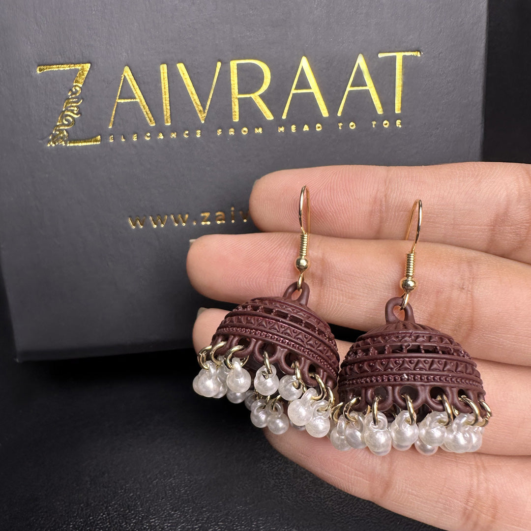 Mehrab - Brown Pearl Jhumki