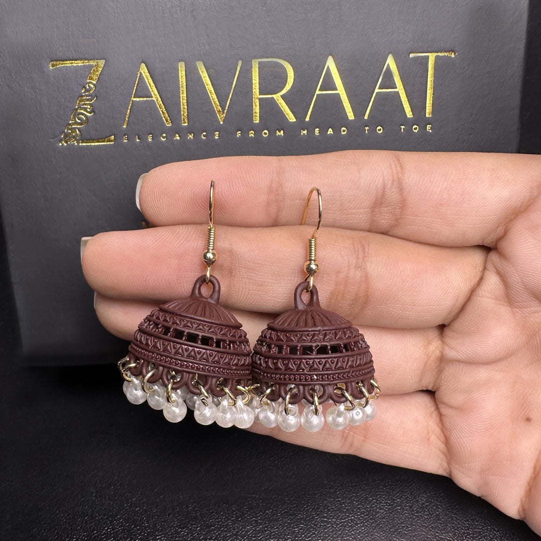 Mehrab - Brown Pearl Jhumki