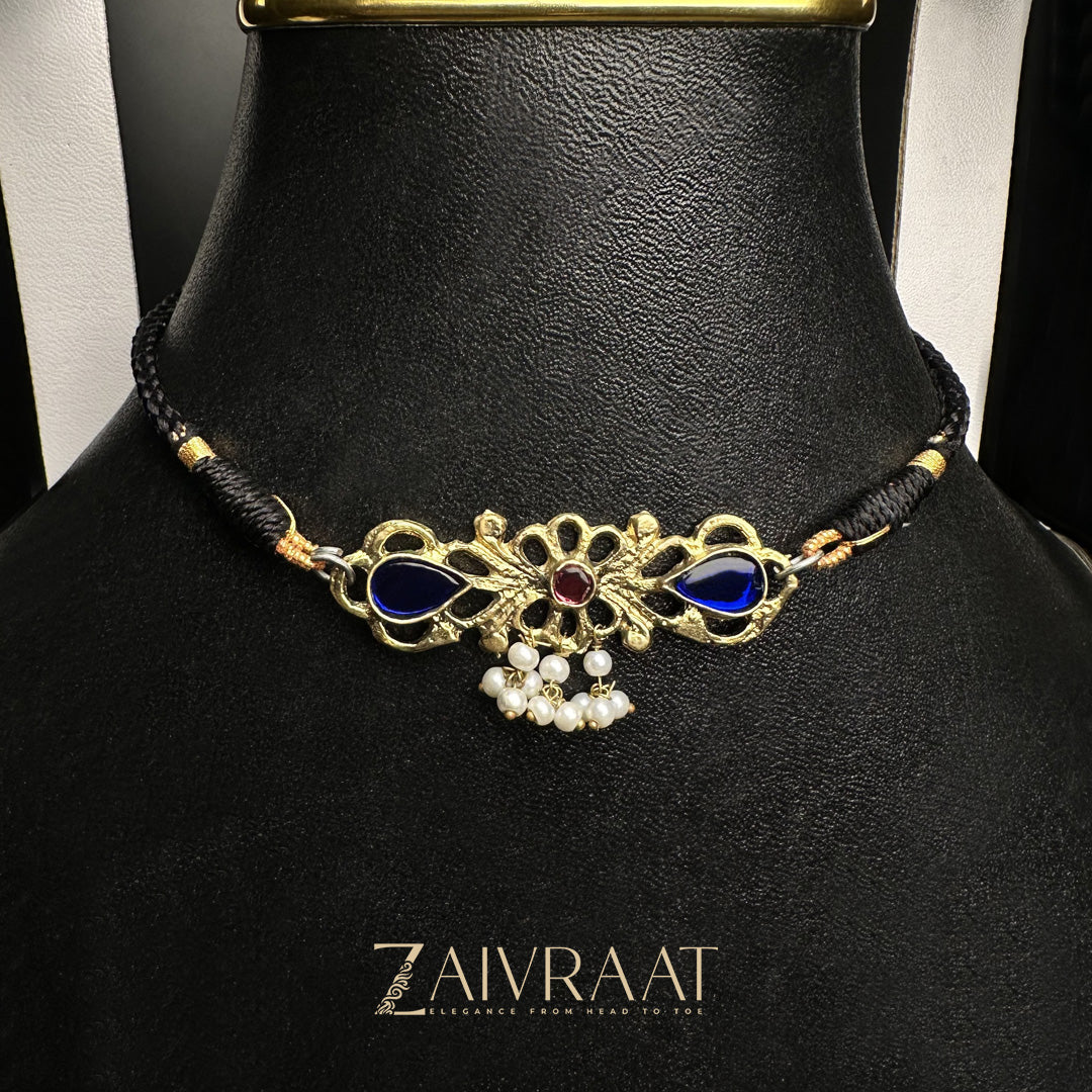Afghani Choker - Blue