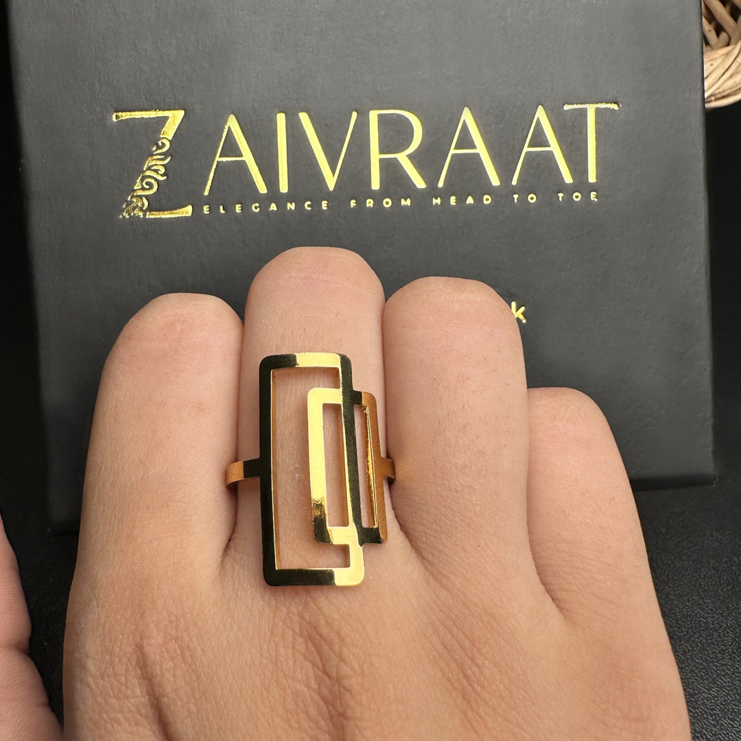 Golden Edge Ring