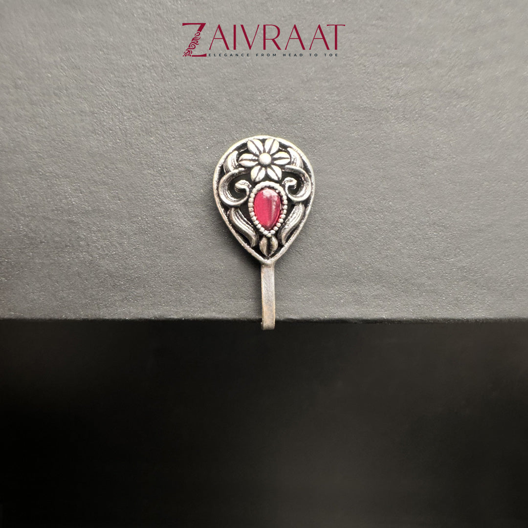 Kalli - Antique Nose Ring (Red)