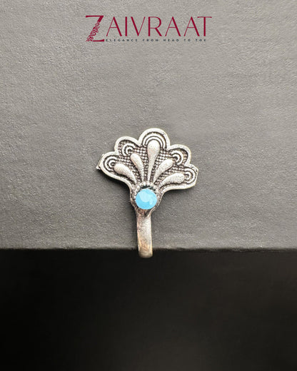 Pankh - Antique Nose ring (Aqua)