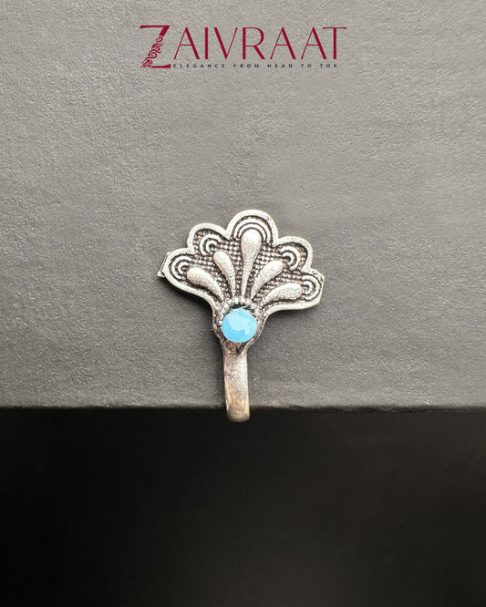 Pankh - Antique Nose ring (Aqua)