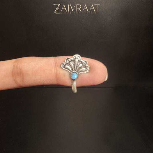 Pankh - Antique Nose ring (Aqua)
