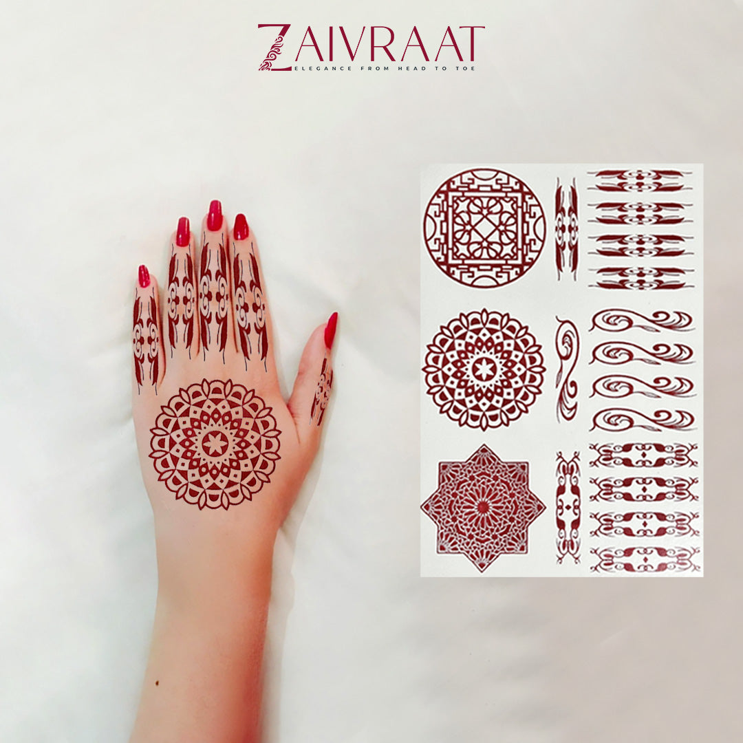 Mehndi Stickers, Temporary Henna Tattoos (3)
