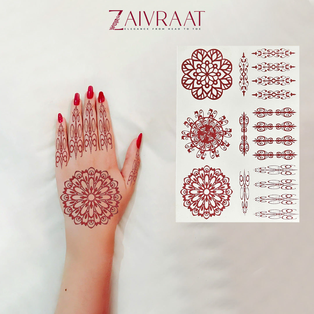 Mehndi Stickers, Temporary Henna Tattoos (4)