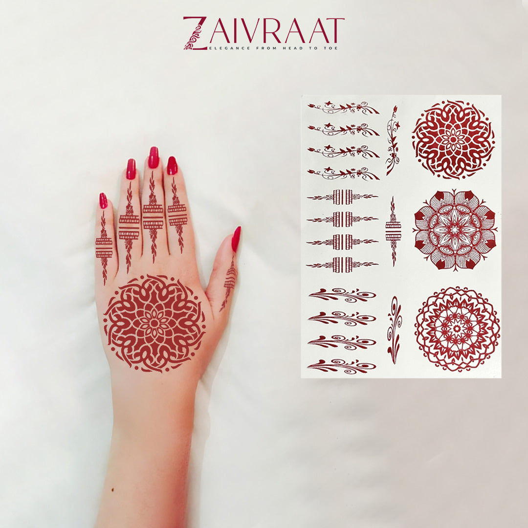 Mehndi Stickers, Temporary Henna Tattoos (1)