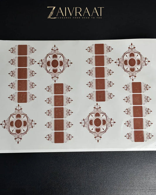 Mehndi Stickers, Temporary Henna Tattoos (5) - Zaivraat