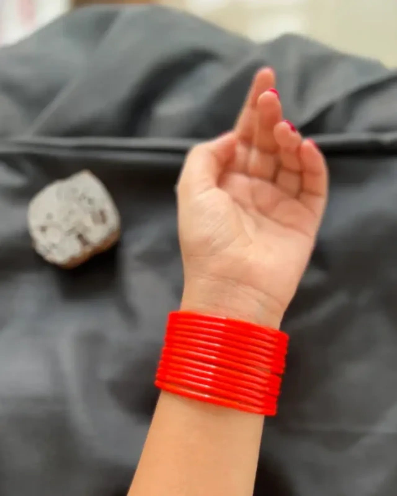 Orange Glass Bangles