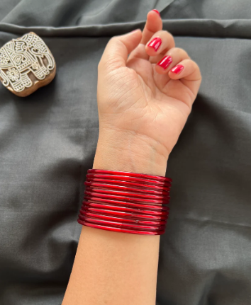 Sajal Ali Inspired Glass Bangles (Pack of 24)