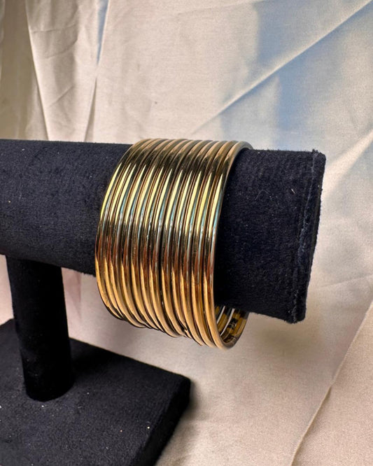 Golden Glass Bangles
