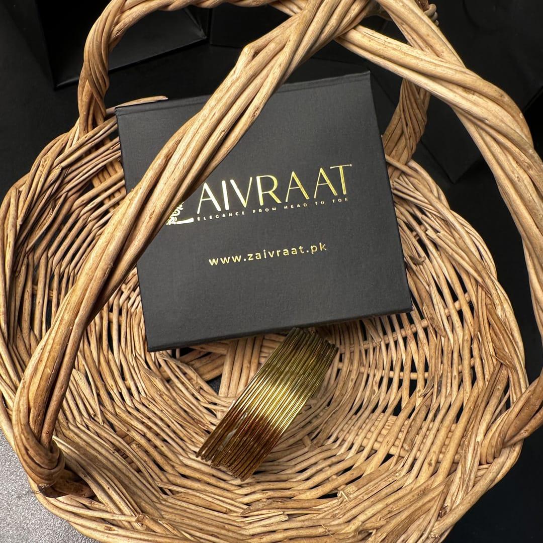 Durefishan Inspired Golden Steel Bangles - Zaivraat