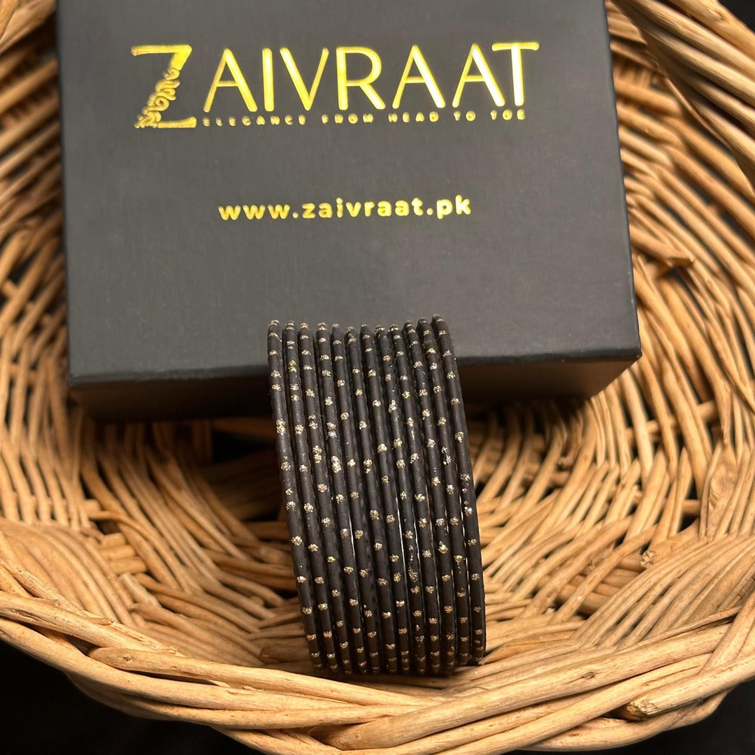 Dotted Metallic Bangles