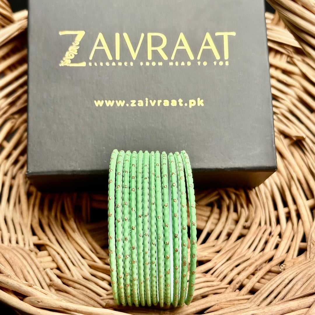 Dotted Metallic Bangles