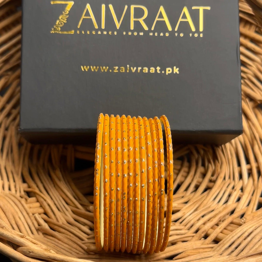 Dotted Metallic Bangles