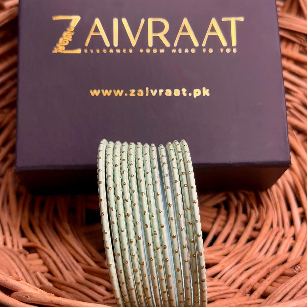 Dotted Metallic Bangles