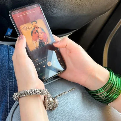 Yumna Zaidi Inspired Green Glass Bangles - Zaivraat