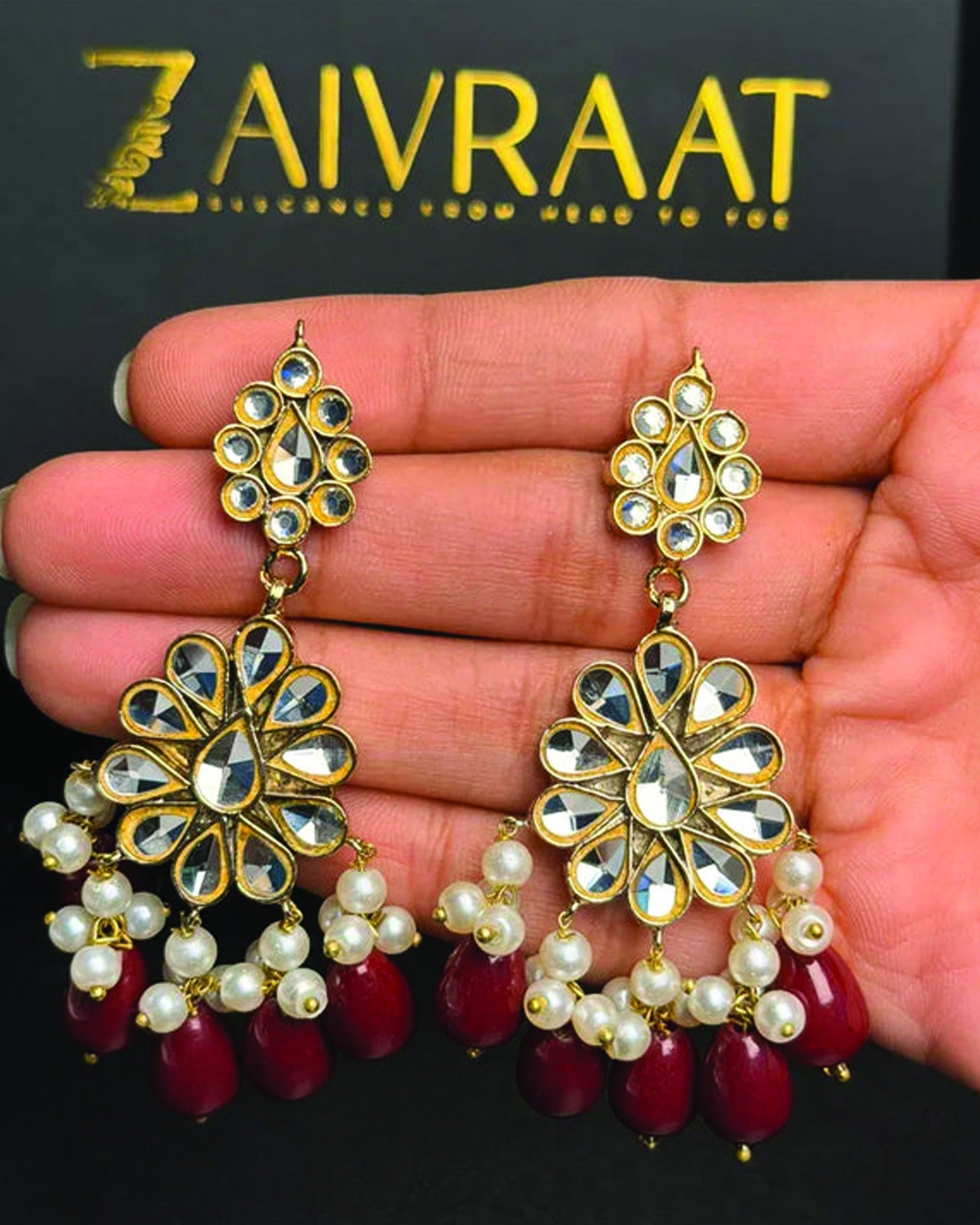 Arooj - Kundan (Red)