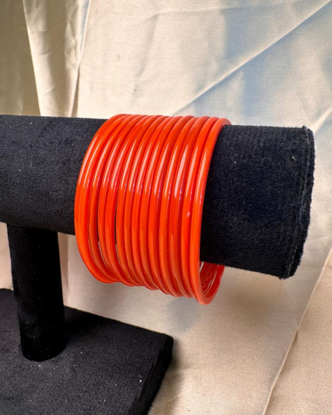 Orange Glass Bangles