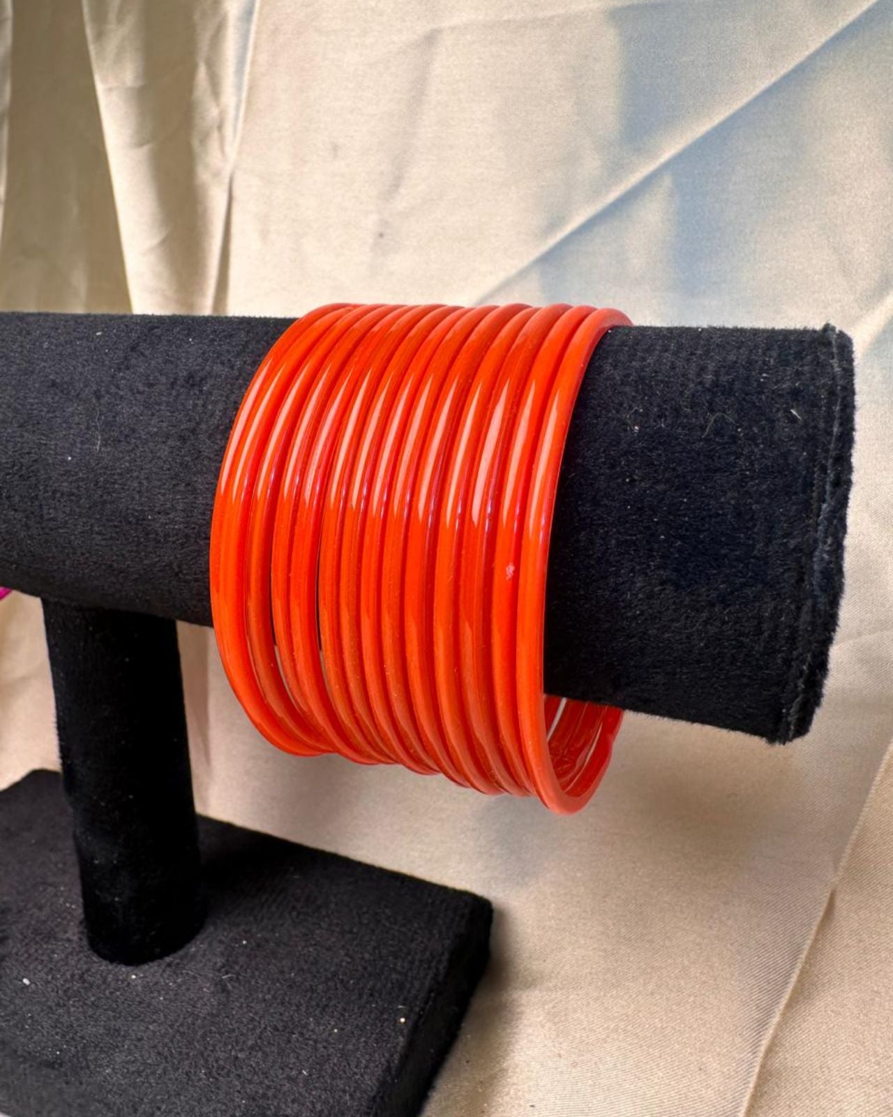 Orange Glass Bangles
