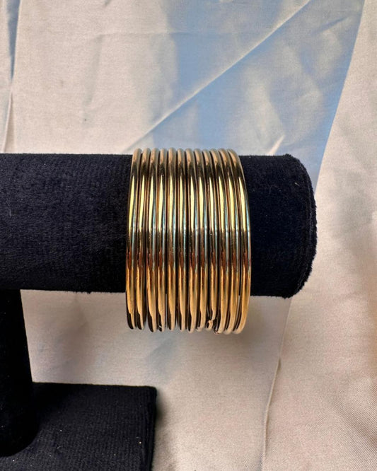 Golden Glass Bangles