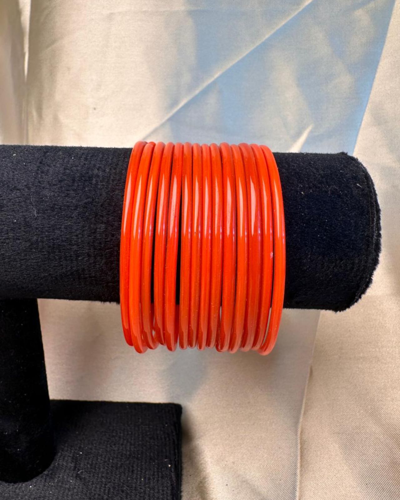 Orange Glass Bangles